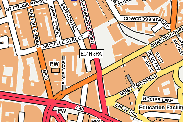 EC1N 8RA map - OS OpenMap – Local (Ordnance Survey)