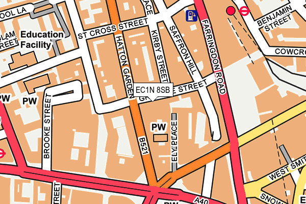 EC1N 8SB map - OS OpenMap – Local (Ordnance Survey)