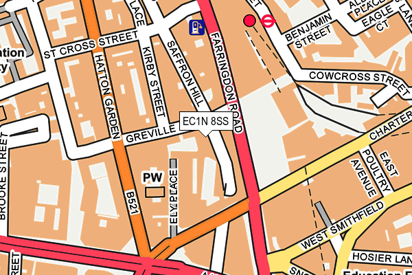 EC1N 8SS map - OS OpenMap – Local (Ordnance Survey)