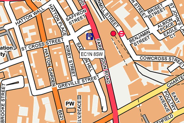 EC1N 8SW map - OS OpenMap – Local (Ordnance Survey)