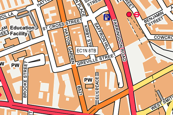 EC1N 8TB map - OS OpenMap – Local (Ordnance Survey)