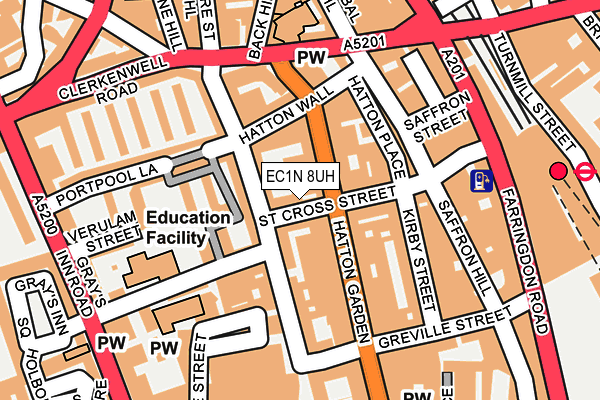 EC1N 8UH map - OS OpenMap – Local (Ordnance Survey)