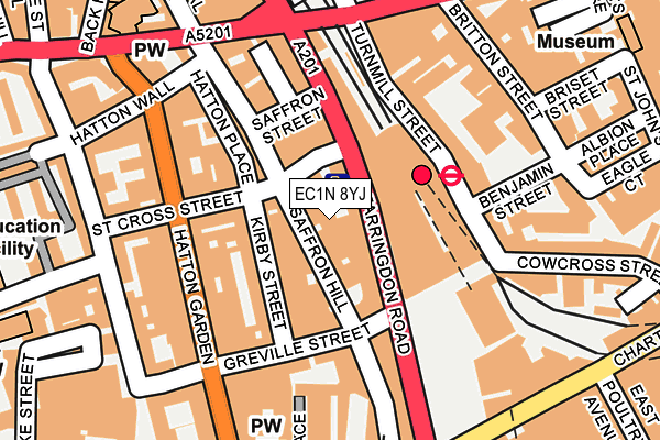 EC1N 8YJ map - OS OpenMap – Local (Ordnance Survey)