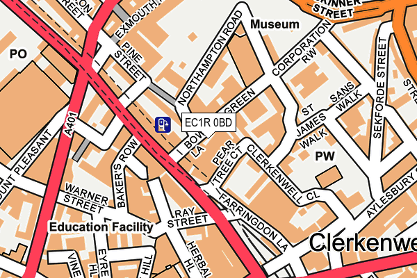 EC1R 0BD map - OS OpenMap – Local (Ordnance Survey)