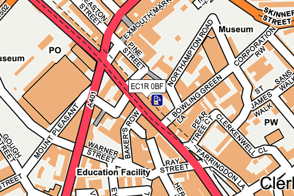 EC1R 0BF map - OS OpenMap – Local (Ordnance Survey)