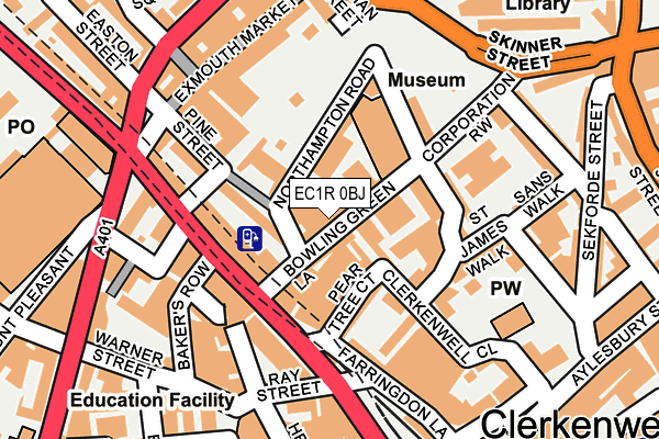 EC1R 0BJ map - OS OpenMap – Local (Ordnance Survey)