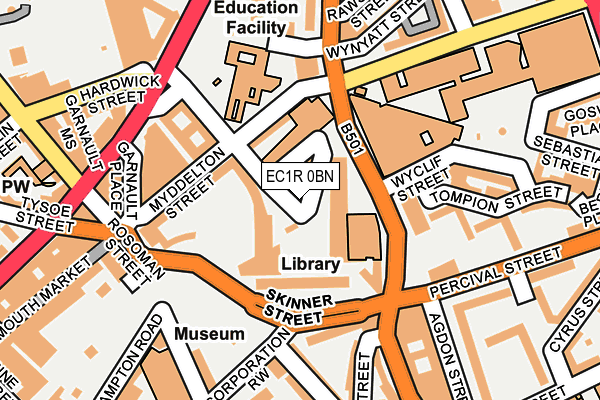 EC1R 0BN map - OS OpenMap – Local (Ordnance Survey)