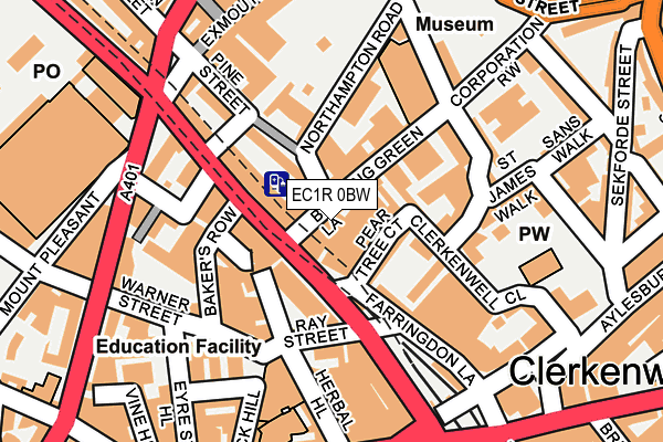 EC1R 0BW map - OS OpenMap – Local (Ordnance Survey)