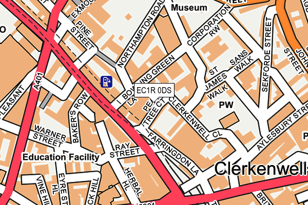 EC1R 0DS map - OS OpenMap – Local (Ordnance Survey)