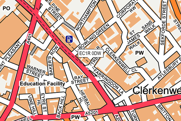 EC1R 0DW map - OS OpenMap – Local (Ordnance Survey)