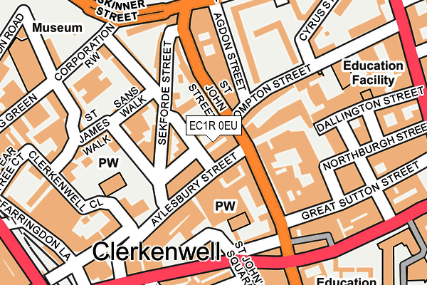 EC1R 0EU map - OS OpenMap – Local (Ordnance Survey)