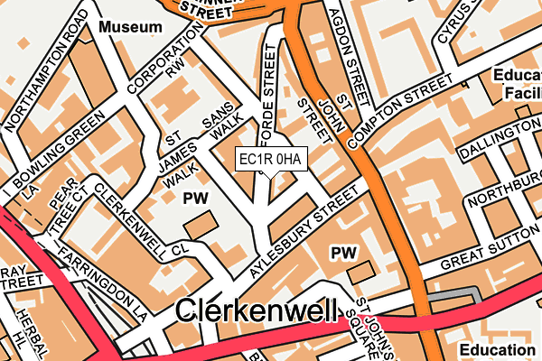 Map of CLERKENWELL STRATEGY LIMITED at local scale