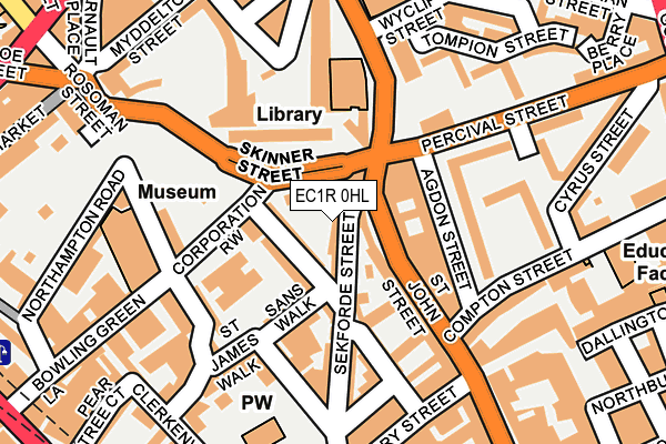 EC1R 0HL map - OS OpenMap – Local (Ordnance Survey)