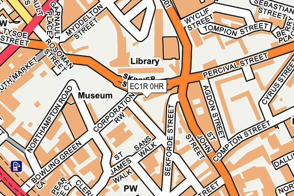 EC1R 0HR map - OS OpenMap – Local (Ordnance Survey)