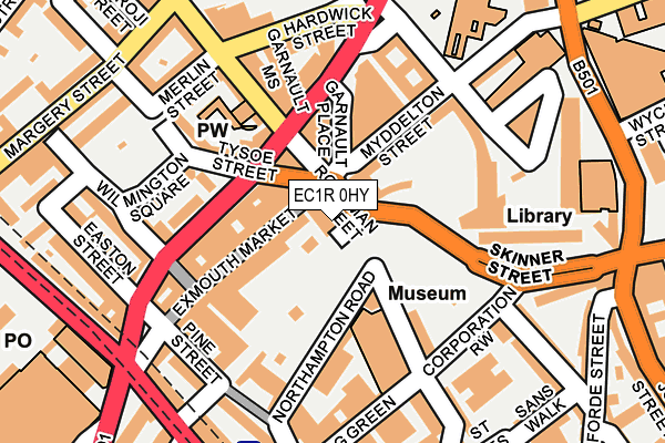 EC1R 0HY map - OS OpenMap – Local (Ordnance Survey)