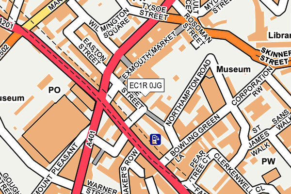 EC1R 0JG map - OS OpenMap – Local (Ordnance Survey)