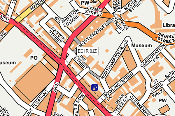 EC1R 0JZ map - OS OpenMap – Local (Ordnance Survey)