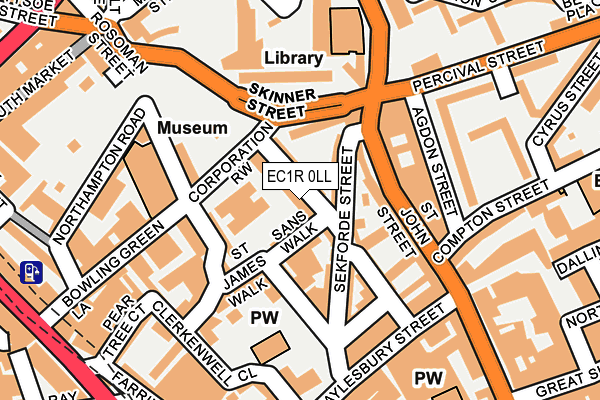 EC1R 0LL map - OS OpenMap – Local (Ordnance Survey)