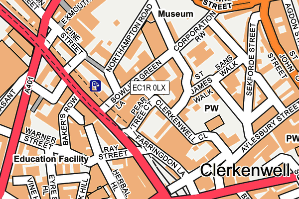 EC1R 0LX map - OS OpenMap – Local (Ordnance Survey)