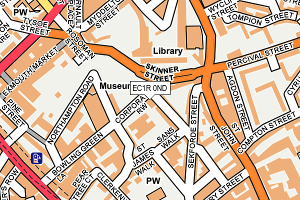 EC1R 0ND map - OS OpenMap – Local (Ordnance Survey)