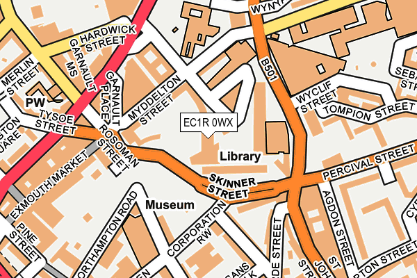 EC1R 0WX map - OS OpenMap – Local (Ordnance Survey)