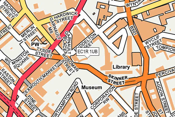 EC1R 1UB map - OS OpenMap – Local (Ordnance Survey)