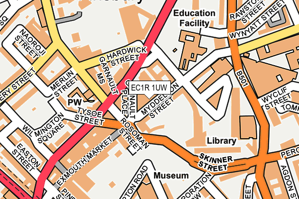EC1R 1UW map - OS OpenMap – Local (Ordnance Survey)