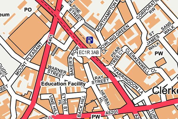 EC1R 3AB map - OS OpenMap – Local (Ordnance Survey)