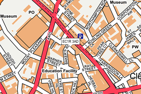 EC1R 3AD map - OS OpenMap – Local (Ordnance Survey)