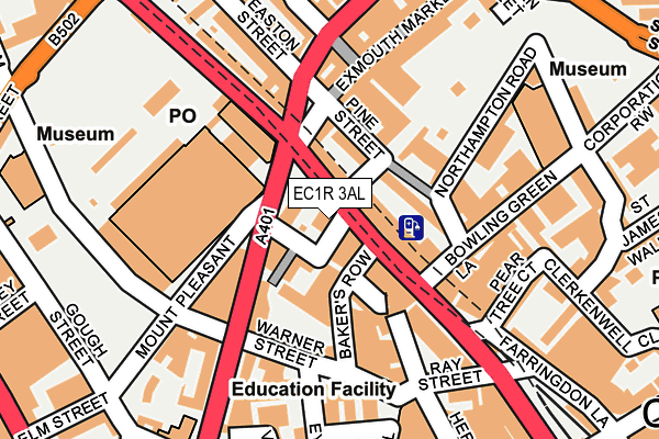 EC1R 3AL map - OS OpenMap – Local (Ordnance Survey)