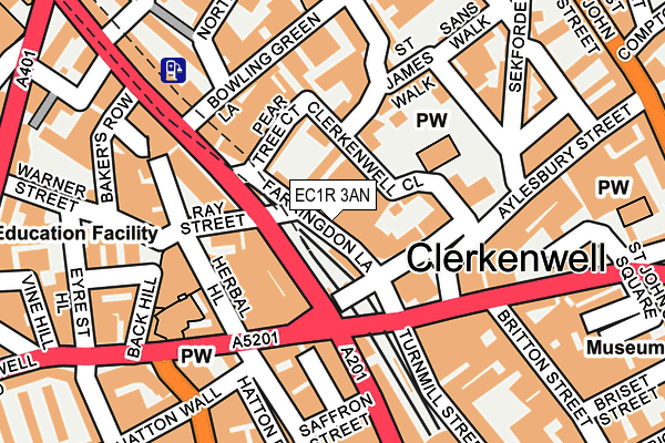 EC1R 3AN map - OS OpenMap – Local (Ordnance Survey)