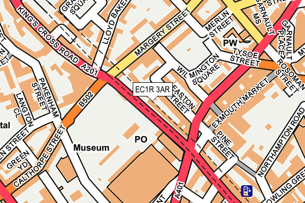 EC1R 3AR map - OS OpenMap – Local (Ordnance Survey)