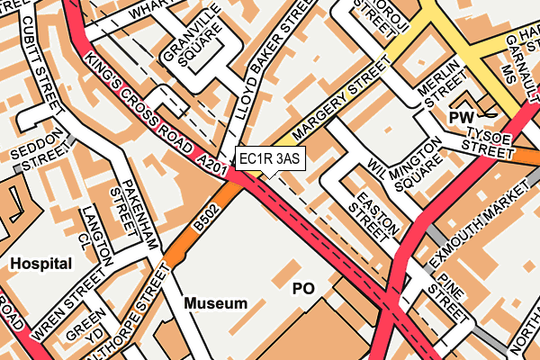 EC1R 3AS map - OS OpenMap – Local (Ordnance Survey)