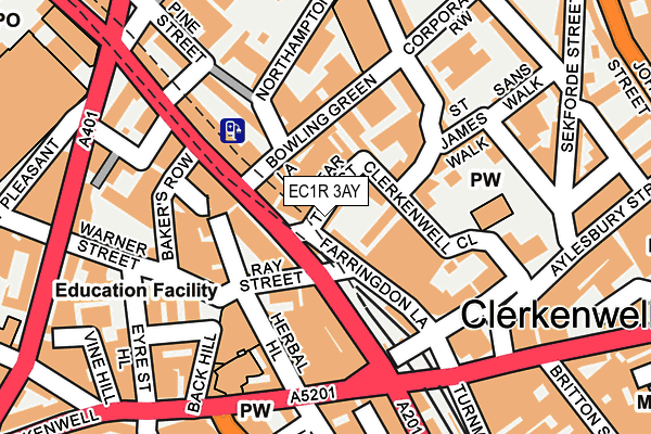 EC1R 3AY map - OS OpenMap – Local (Ordnance Survey)