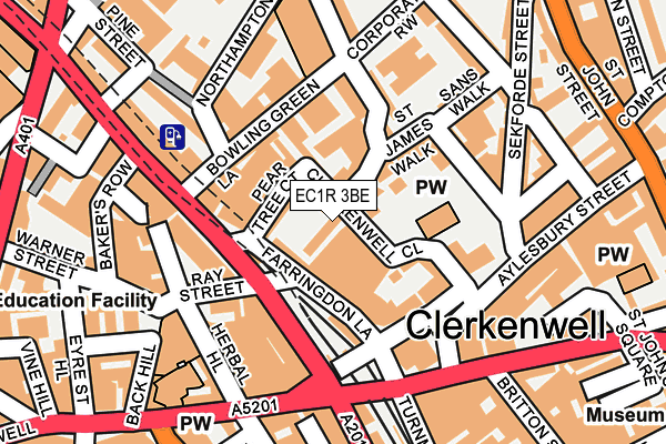 EC1R 3BE map - OS OpenMap – Local (Ordnance Survey)