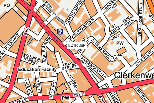 EC1R 3BP map - OS OpenMap – Local (Ordnance Survey)