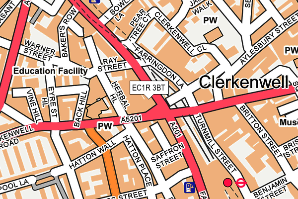 EC1R 3BT map - OS OpenMap – Local (Ordnance Survey)