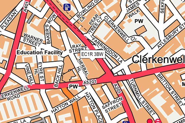EC1R 3BW map - OS OpenMap – Local (Ordnance Survey)