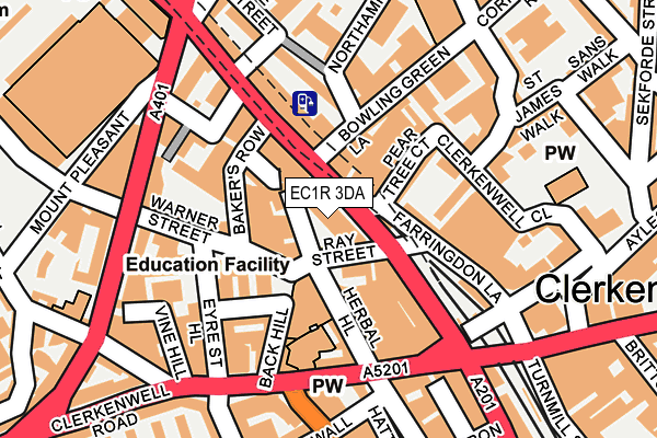 EC1R 3DA map - OS OpenMap – Local (Ordnance Survey)