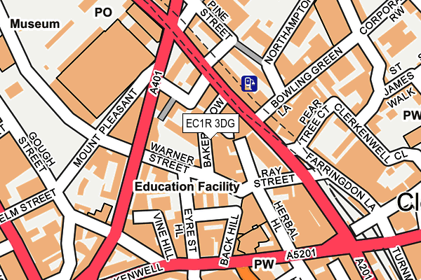 EC1R 3DG map - OS OpenMap – Local (Ordnance Survey)