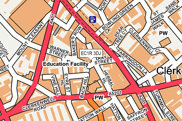 EC1R 3DJ map - OS OpenMap – Local (Ordnance Survey)