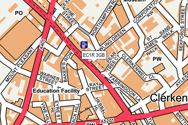 EC1R 3GB map - OS OpenMap – Local (Ordnance Survey)