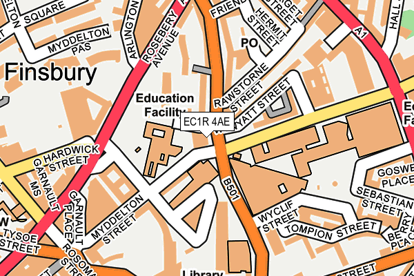 EC1R 4AE map - OS OpenMap – Local (Ordnance Survey)