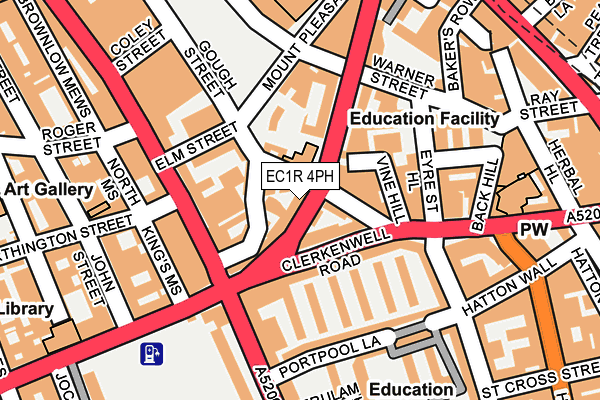 EC1R 4PH map - OS OpenMap – Local (Ordnance Survey)
