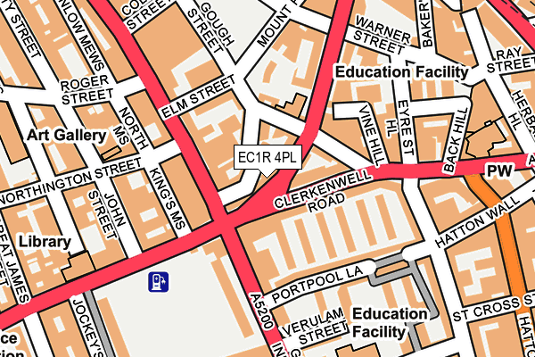 EC1R 4PL map - OS OpenMap – Local (Ordnance Survey)