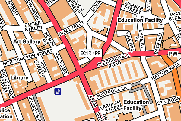 EC1R 4PP map - OS OpenMap – Local (Ordnance Survey)
