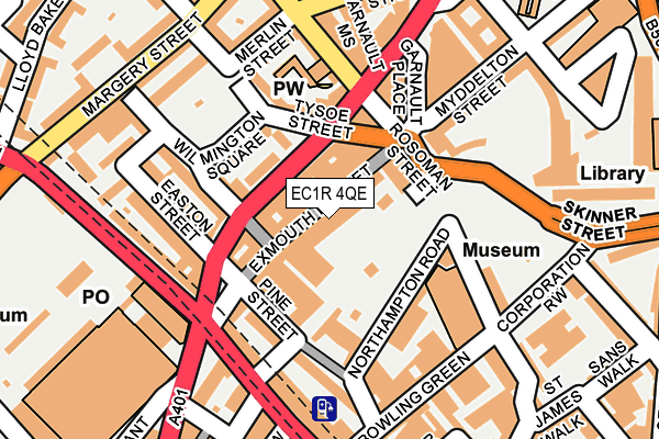EC1R 4QE map - OS OpenMap – Local (Ordnance Survey)