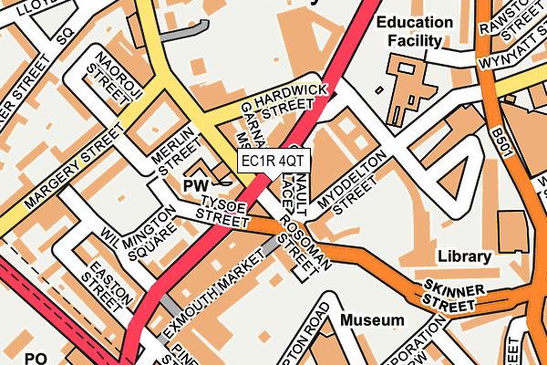 EC1R 4QT map - OS OpenMap – Local (Ordnance Survey)