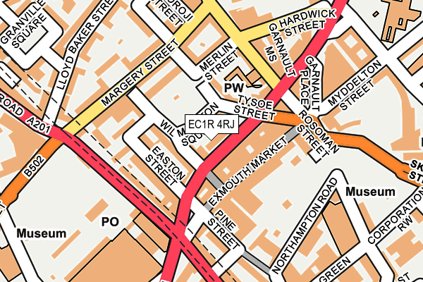 EC1R 4RJ map - OS OpenMap – Local (Ordnance Survey)