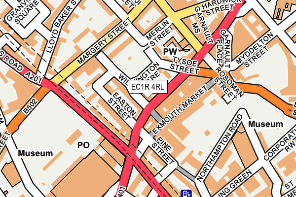 EC1R 4RL map - OS OpenMap – Local (Ordnance Survey)